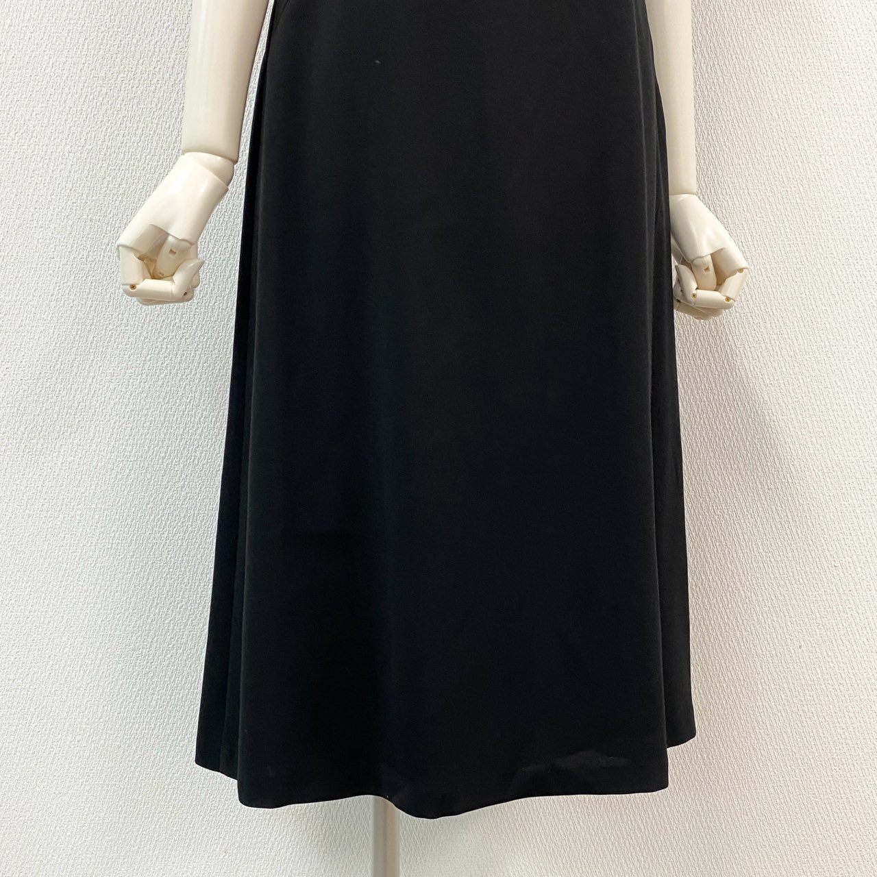 78i11 Sybilla シビラ 日本製 フレンチスリーブ ワンピース ドレス ロング丈 バックジップ Lサイズ ブラック レディースk02i
