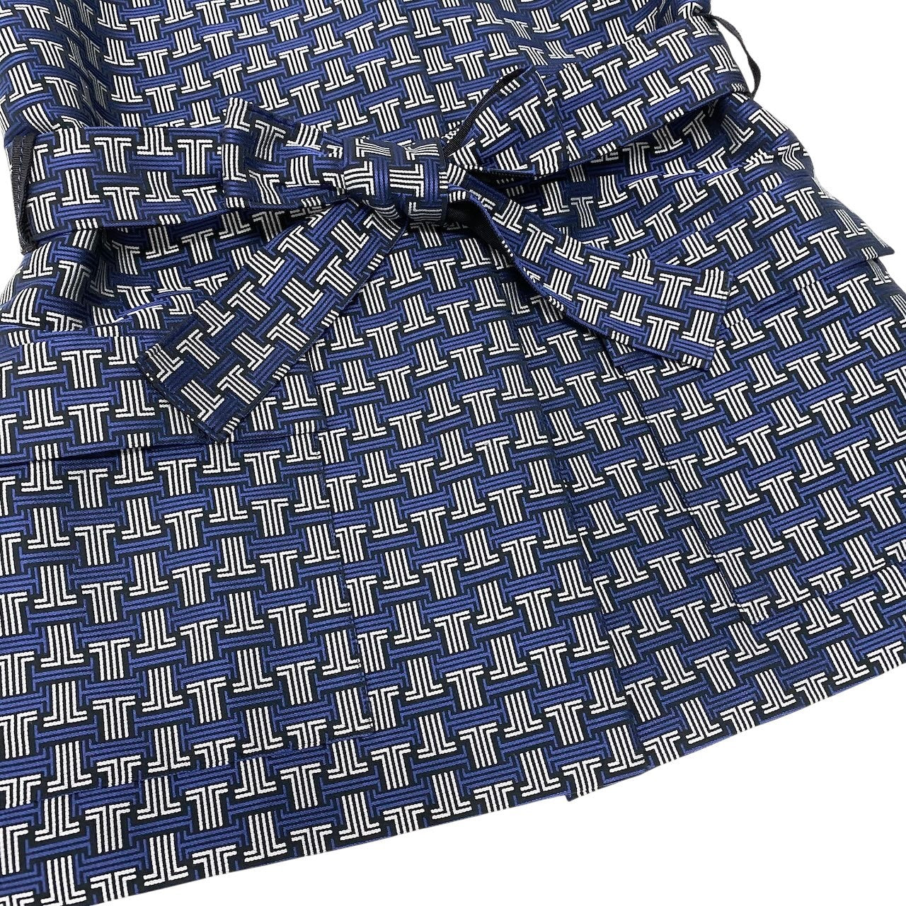 If8 【未使用タグ付】 LANVIN COLLECTION ランバンコレクション 定価16.5万円 セットアップ モノグラム ジャガーベスト ハーフパンツ サイズ36 ブルー レディース 女性用u02t