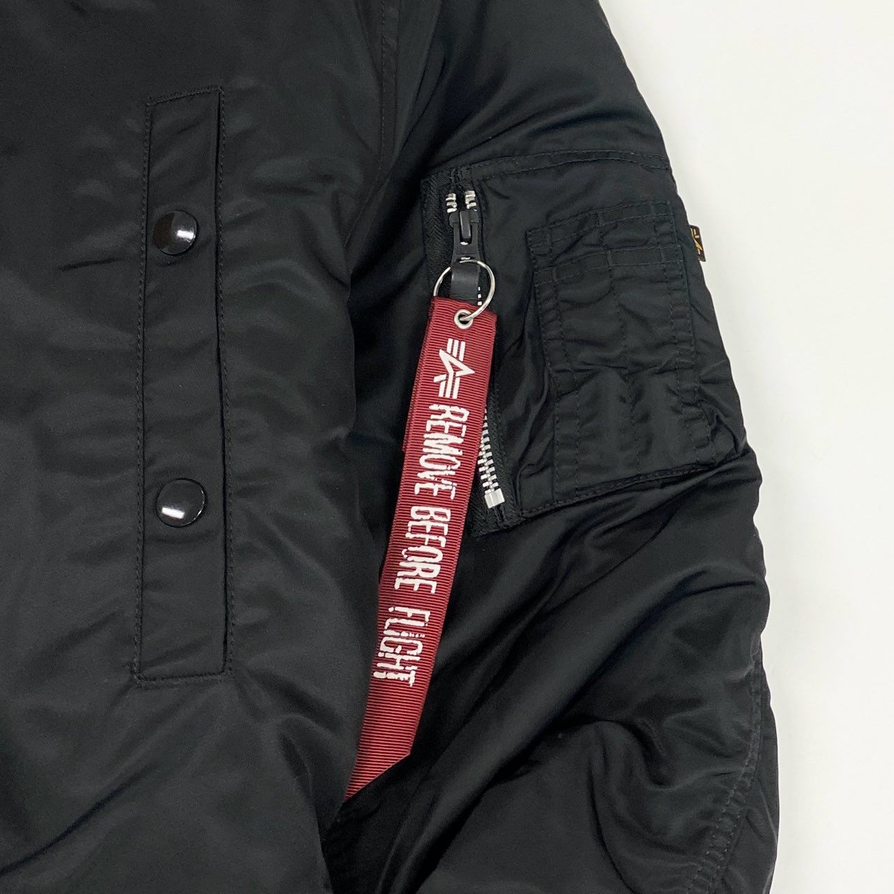 14L1 《美品》 ALPHA INDUSTRIES アルファ インダストリーズ N-3B フライトジャケット 20094-7501 L ブラック EDWIN企画 コート アメカジt18r