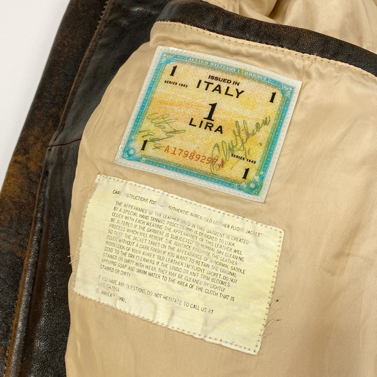 8b20 AVIREX アヴィレックス TYPE A-2 レザージャケット フライトジャケット U.S.ARMY AIR FORCES M ブラウン レザー メンズu02t