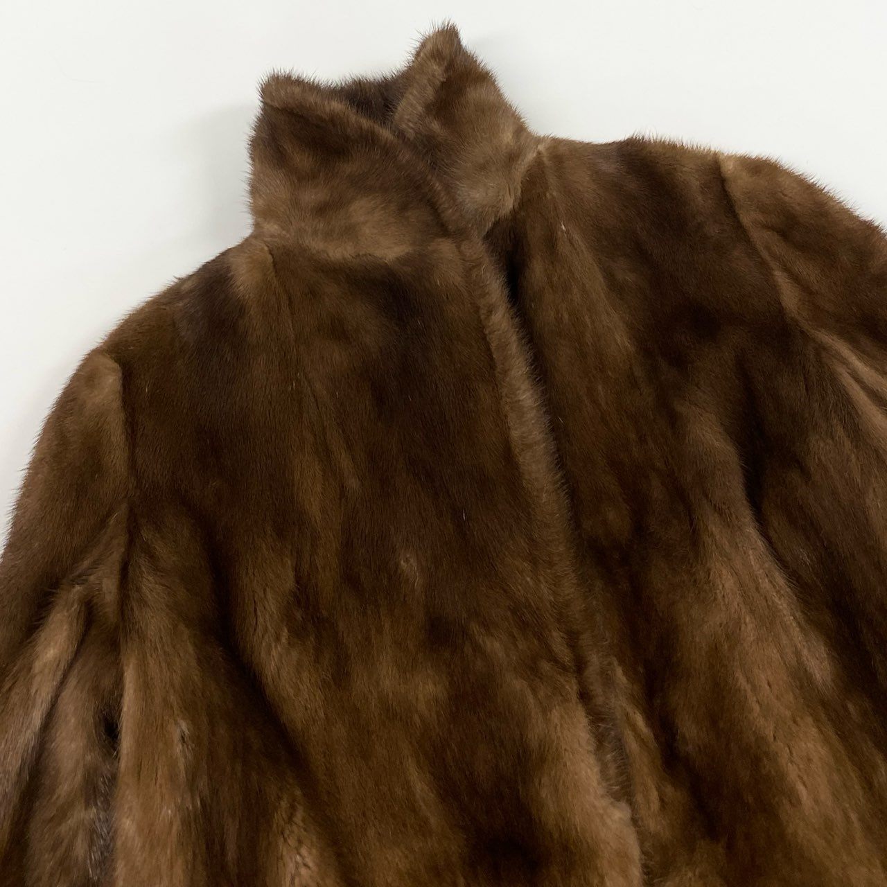 25L5 SAGA MINK サガミンク 金サガ デミバフミンク ファーコート サイズ11号 ブラウン 最高級本毛皮 MINK FUR ポケット有t18r