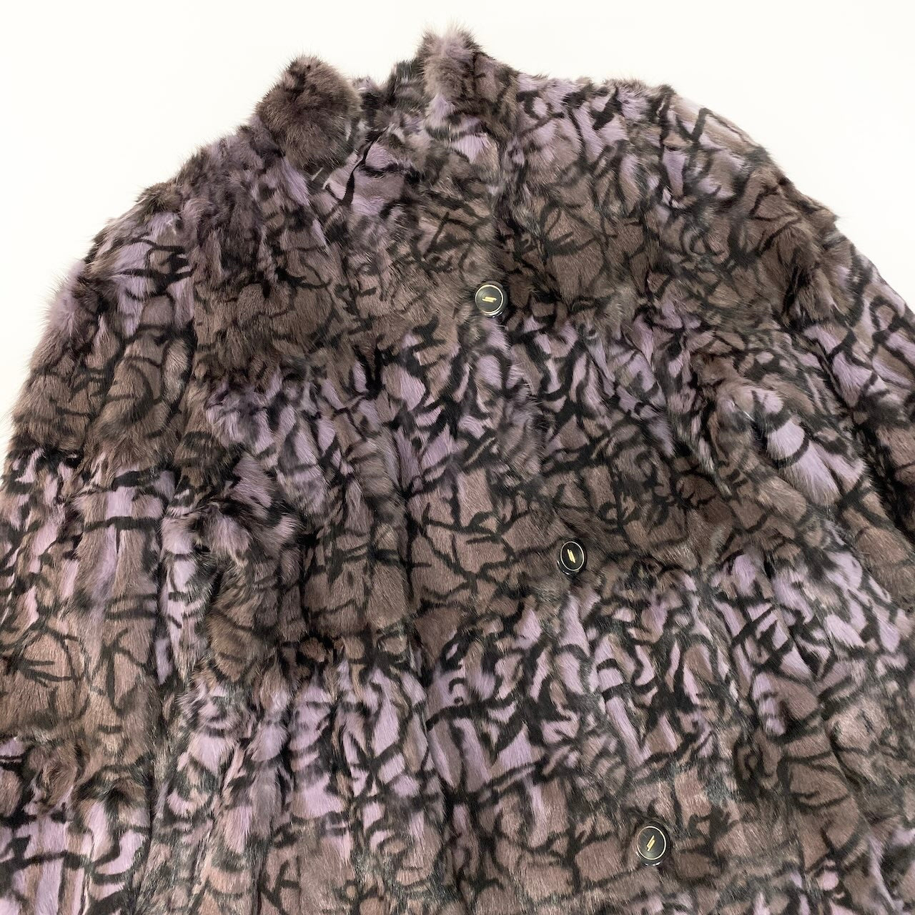 79c26 VALENTINO FUR ヴァレンティノ ファー ダイドリス リバーシブル ロングコート 毛皮コート パープル リスファー レディースu02t