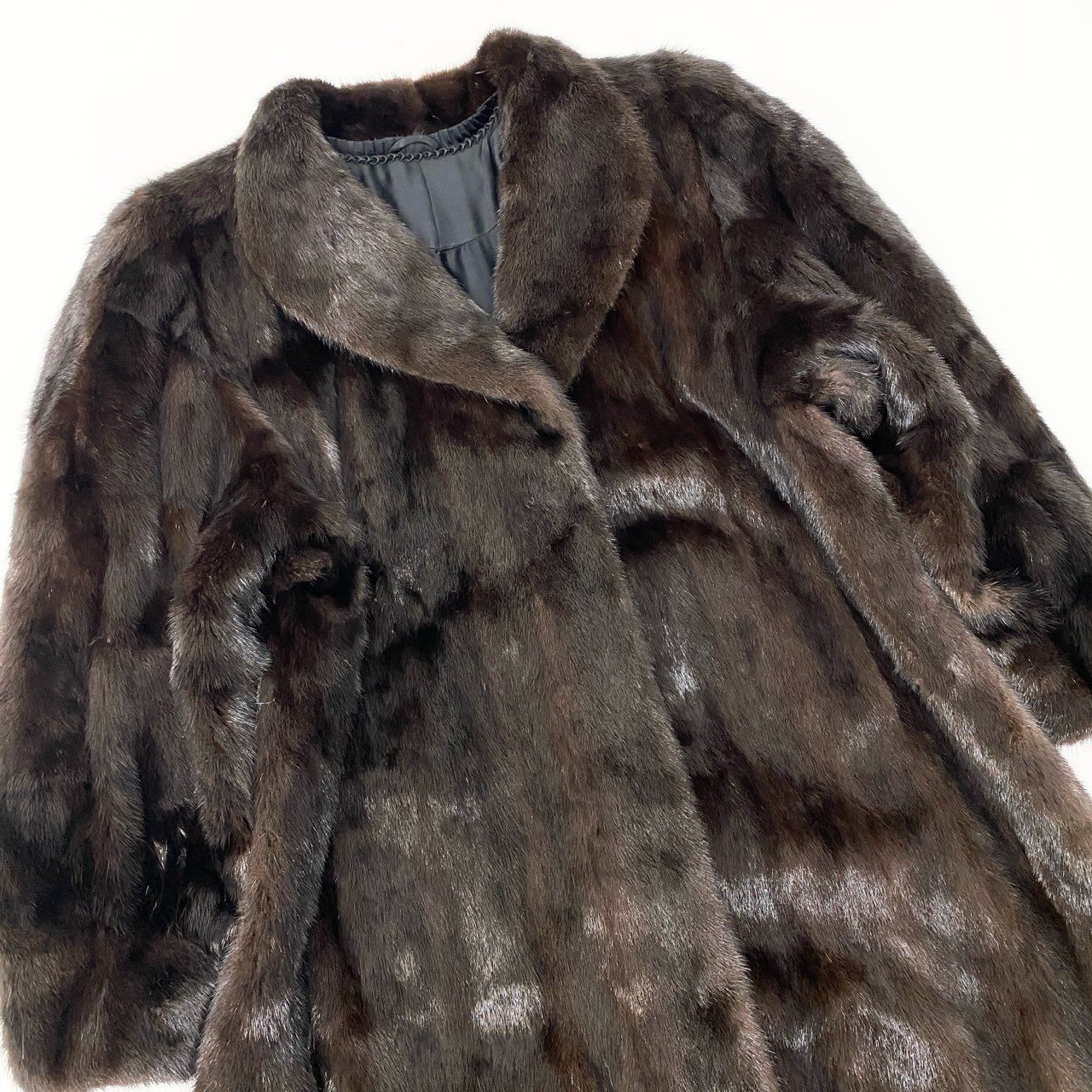 26c14 JEAN DORSAY Black Jewel ブラックジュエル デミバフミンク 超ロングコート 丈115cm サイズF ブラウン 最高級本毛皮 Mink Fur Super Long Coatt18r