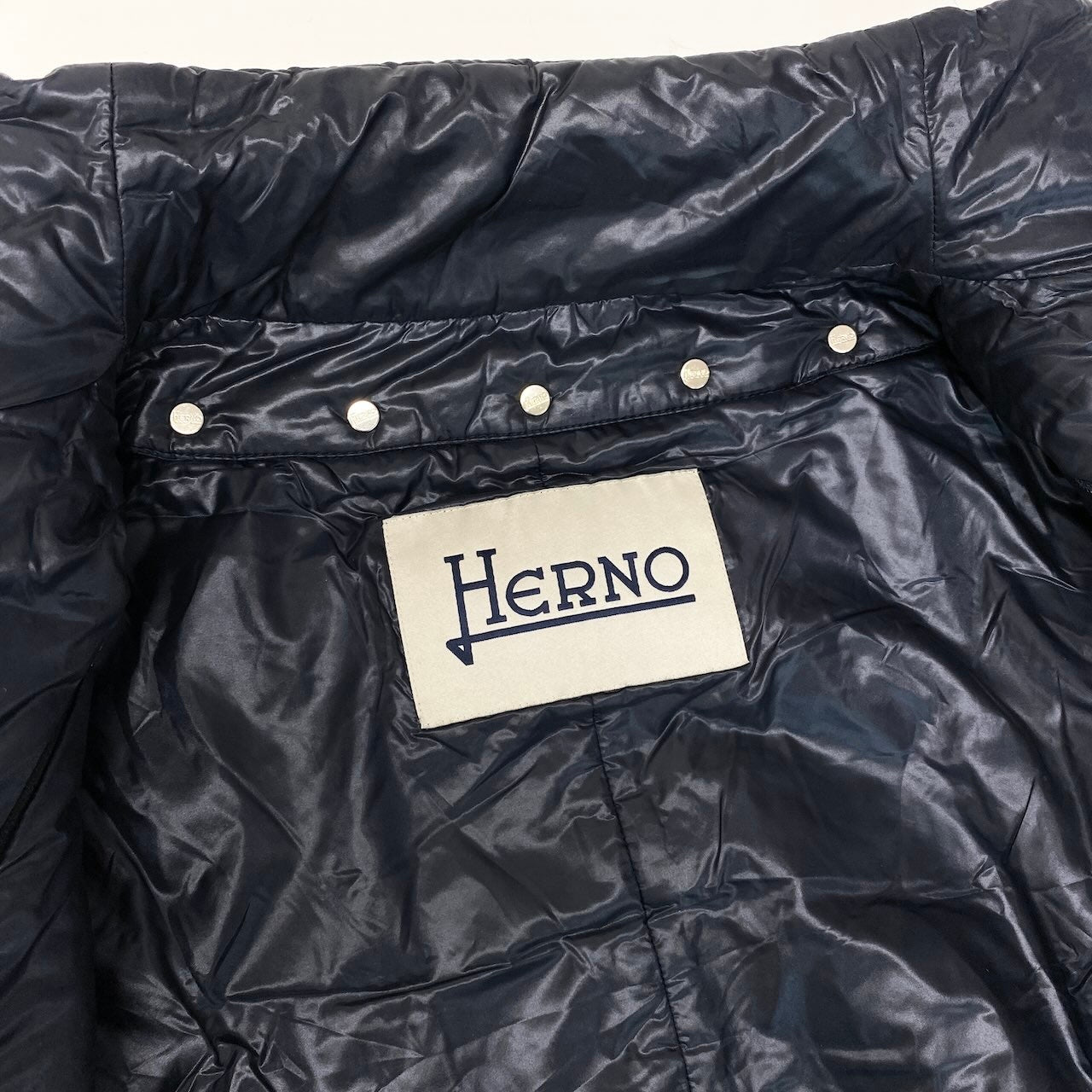 38h31 HERNO ヘルノ 2way レイヤード ダウンコート ダブルジップコート 異素材切替 サイズ38 ブラック レディースo07t