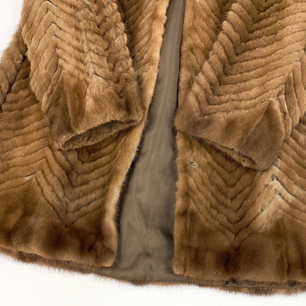 36a16 ROTINY ロティニー パステルミンク ミンクコート 毛皮コート 9 ライトブラウン ミンクファーt18r