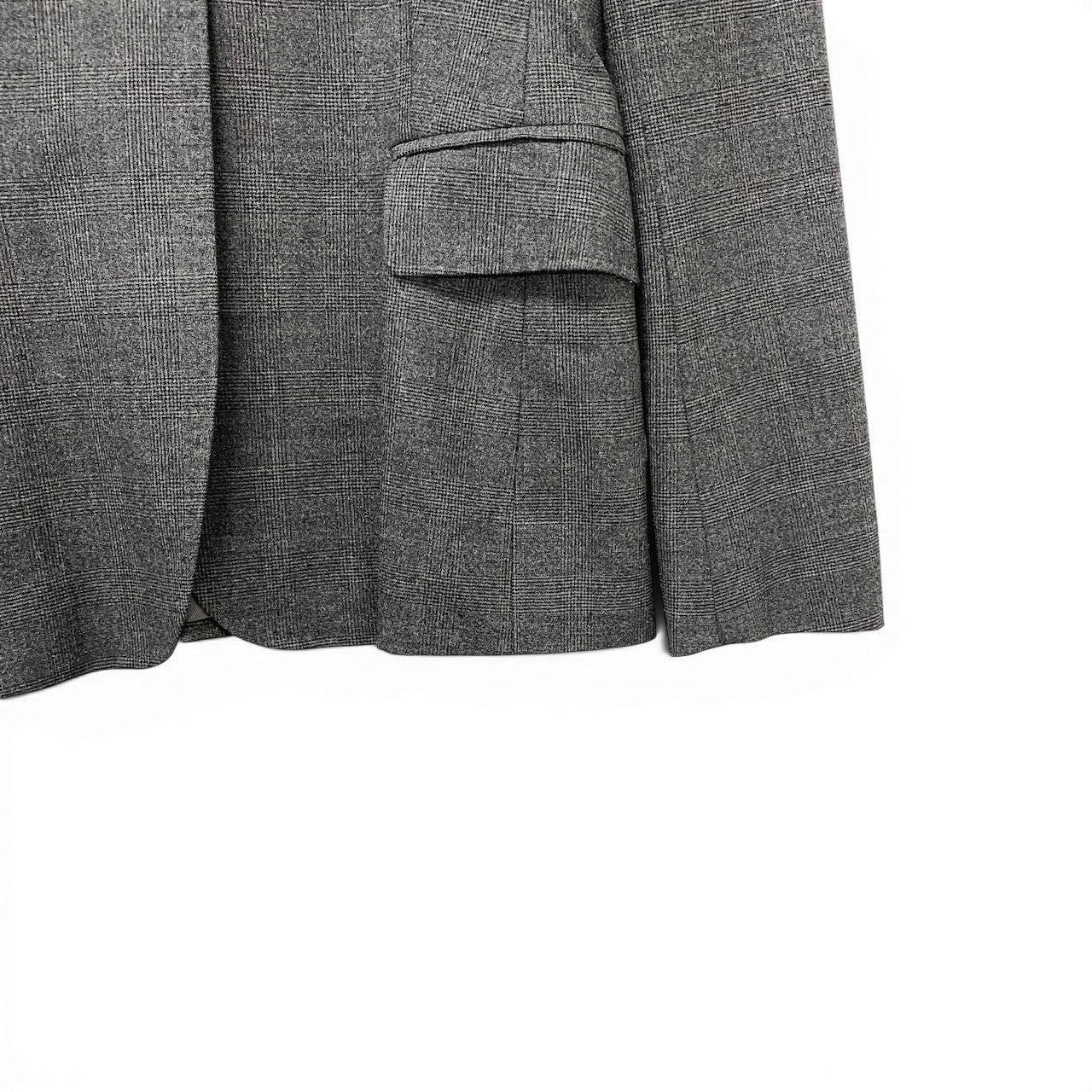 3g18 MaxMara マックスマーラ テーラードジャケット ブレザー グレンチェック アウター 42サイズ グレー レディース 女性用u02t