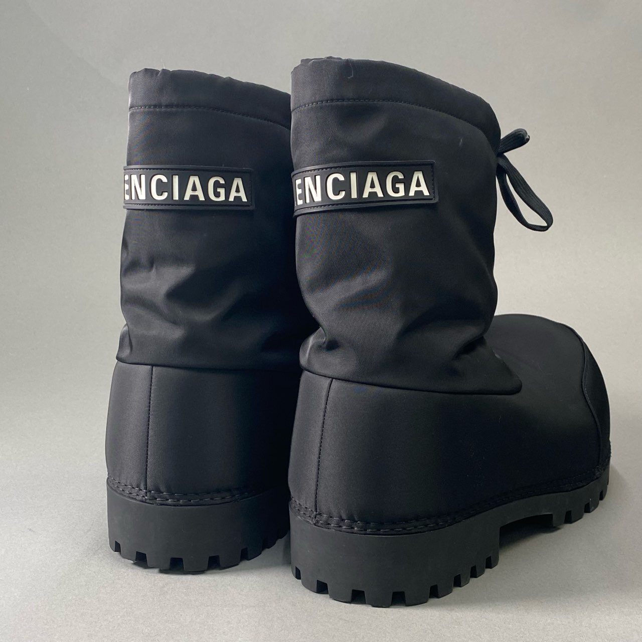 6i18 BALENCIAGA バレンシアガ Alaska Boots アラスカブーツ 39/40 ブラック プラットフォーム 箱 保存袋有 SKIWEAR スノーブーツ シューズt18r