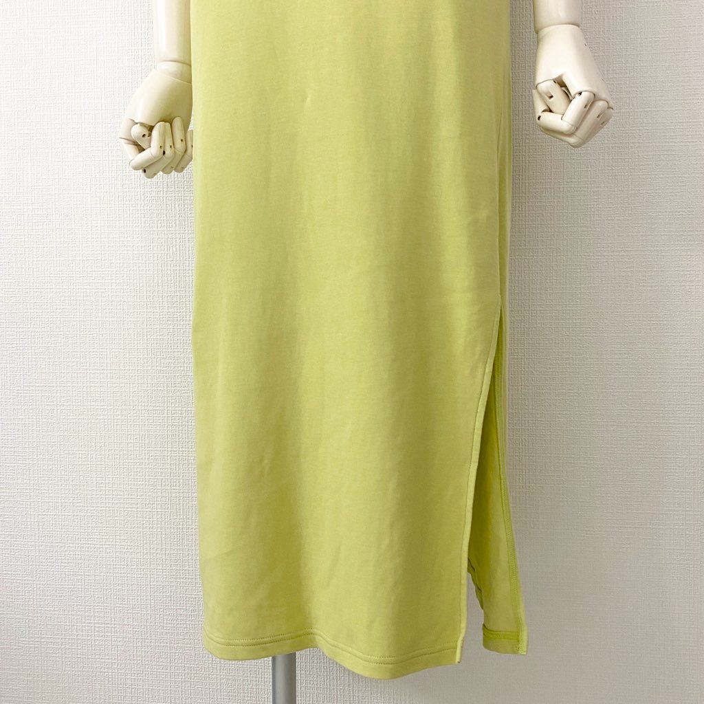 50c21 6 ROKU ロク BICOLOR DRESS バイカラードレス ワンピース 36 イエロー スリット入り ノースリーブ UNITED ARROWS