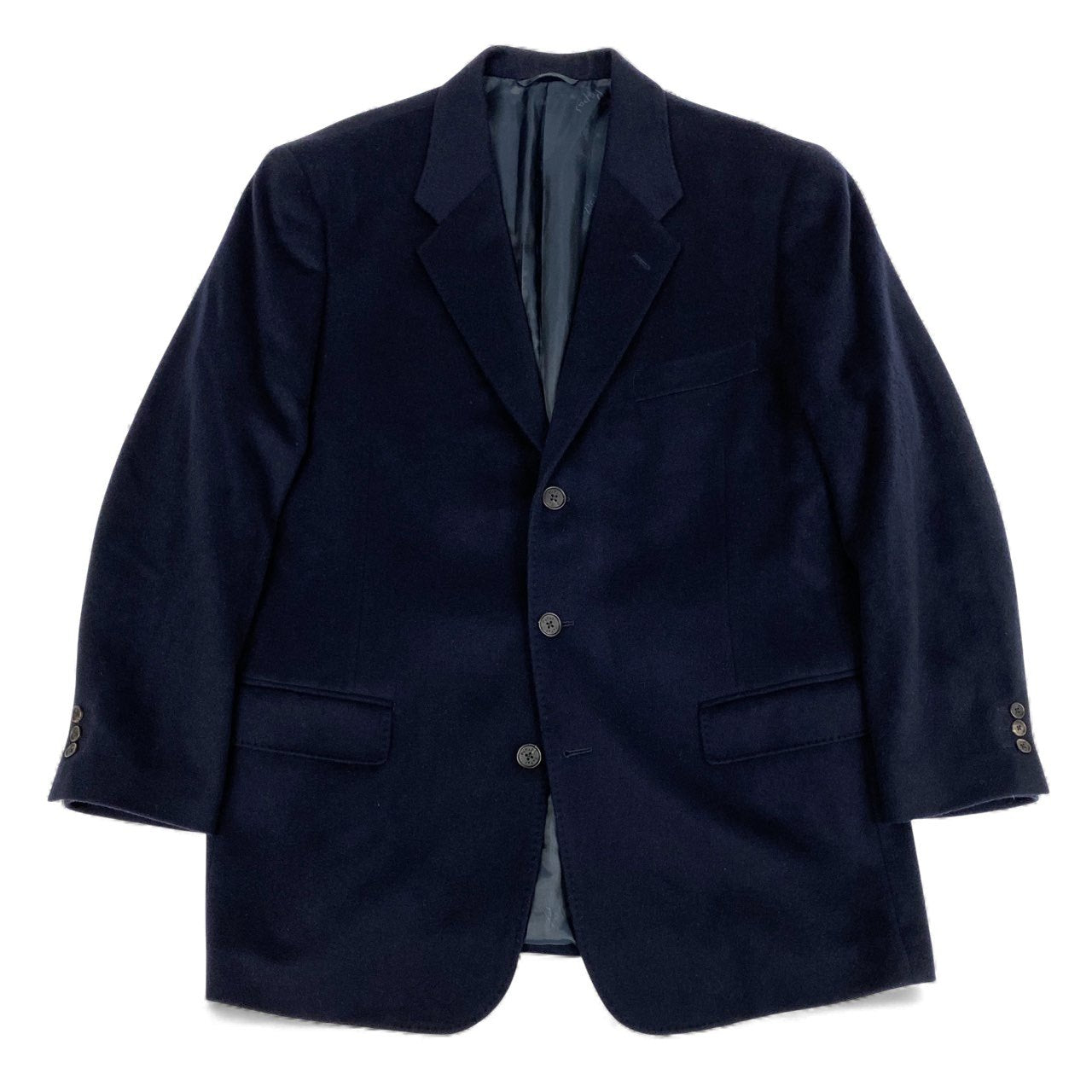 87l20 Papas パパス テーラードジャケット ブレザー 50 L ダークネイビー カシミア100 メンズ 紳士服u02t