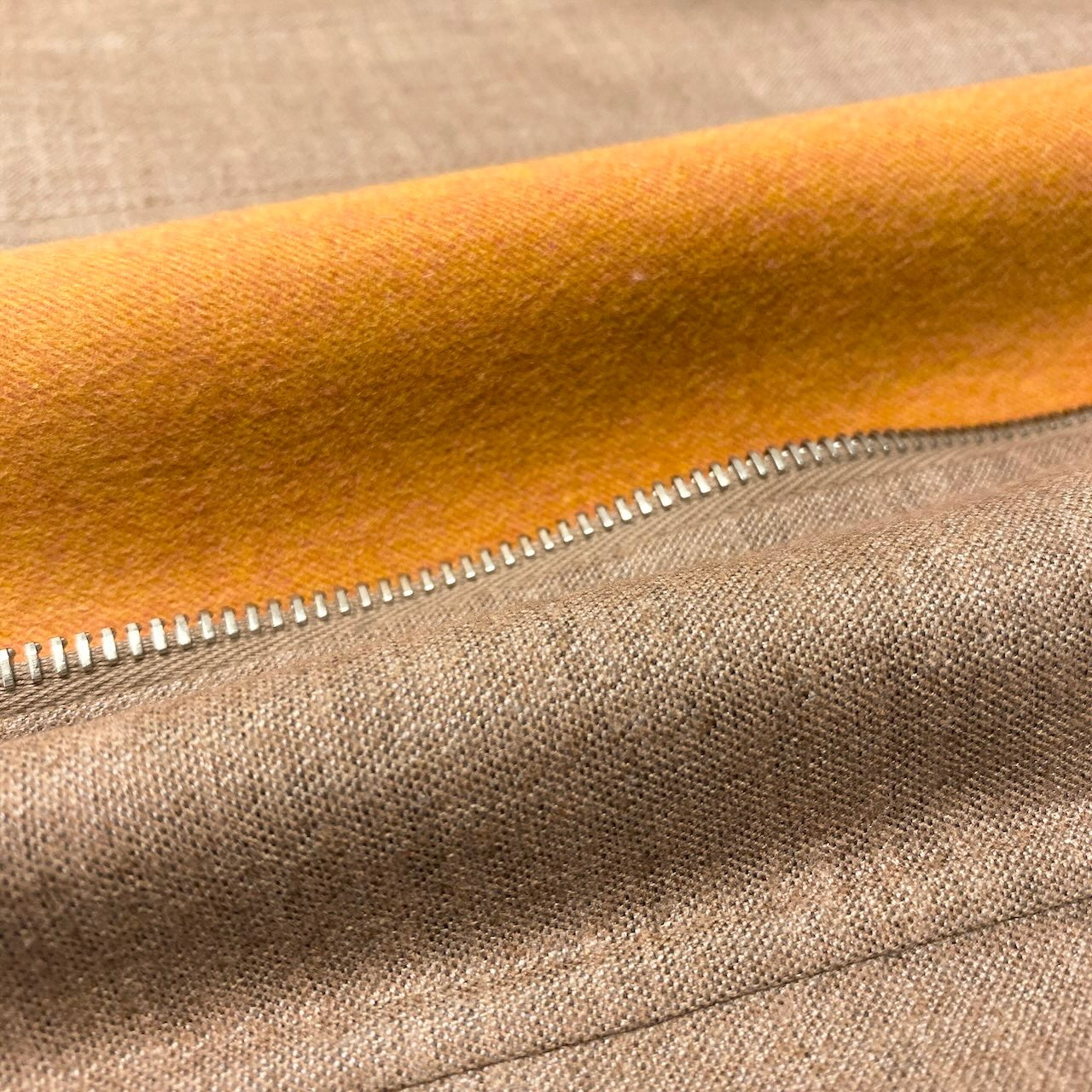 E HERMES エルメス 2023 ジップアップ カシミヤ ウール ハイネック ジャケット 40 ベージュ イエロー  レディースnu1