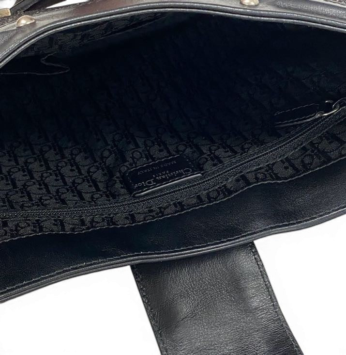 e4 《美品》 Christian Dior クリスチャンディオール ガリアーノ期 チェーンメイル ワンハンドルバッグ John Galliano Chainmail Detail Bag ブラックt18rt18r