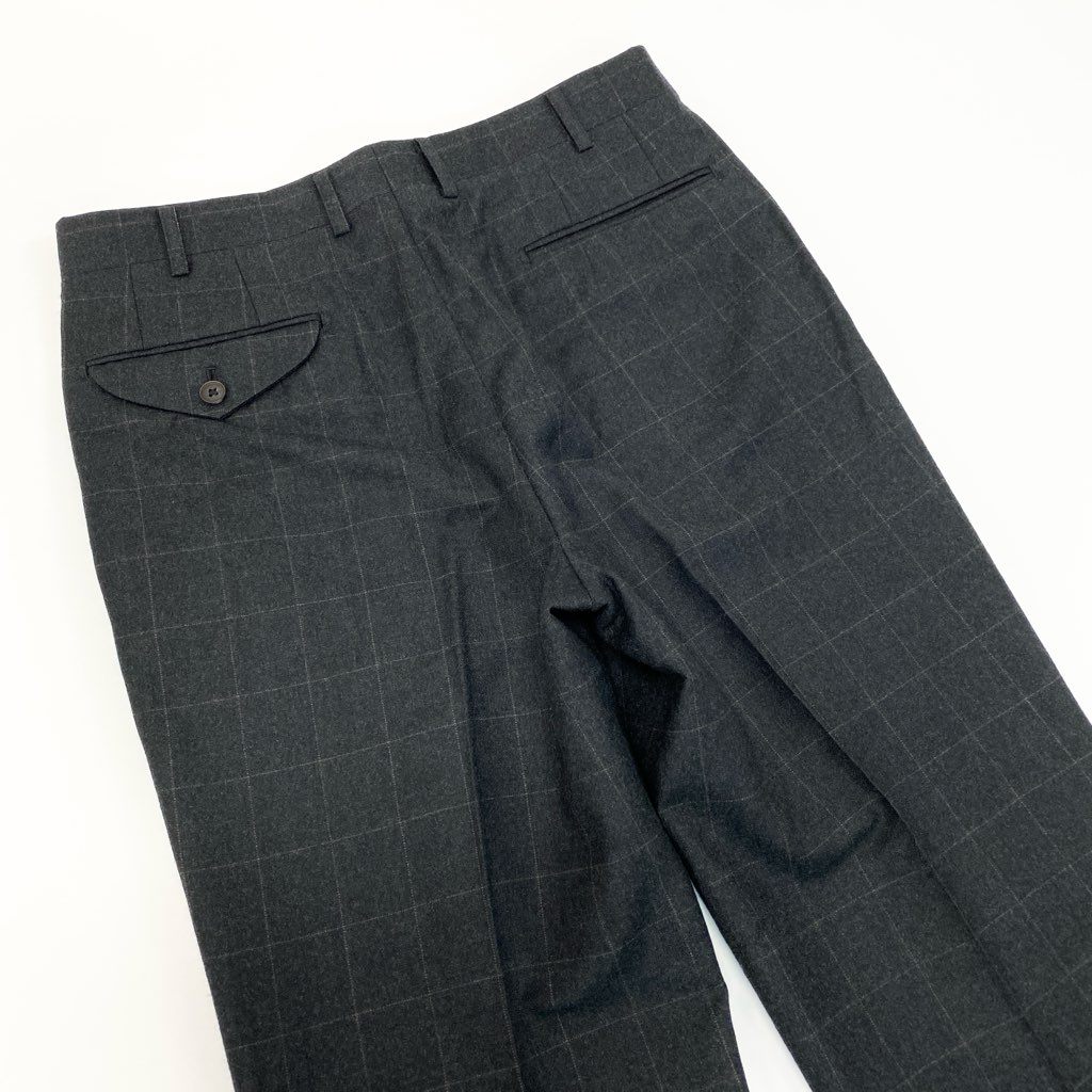 54l28 BURBERRY LONDON バーバリーロンドン スーツセットアップ テーラードジャケット スラックスパンツ チェック柄 カシミヤ混 94-84-165 AB4 ダークグレー メンズ 男性用o07t