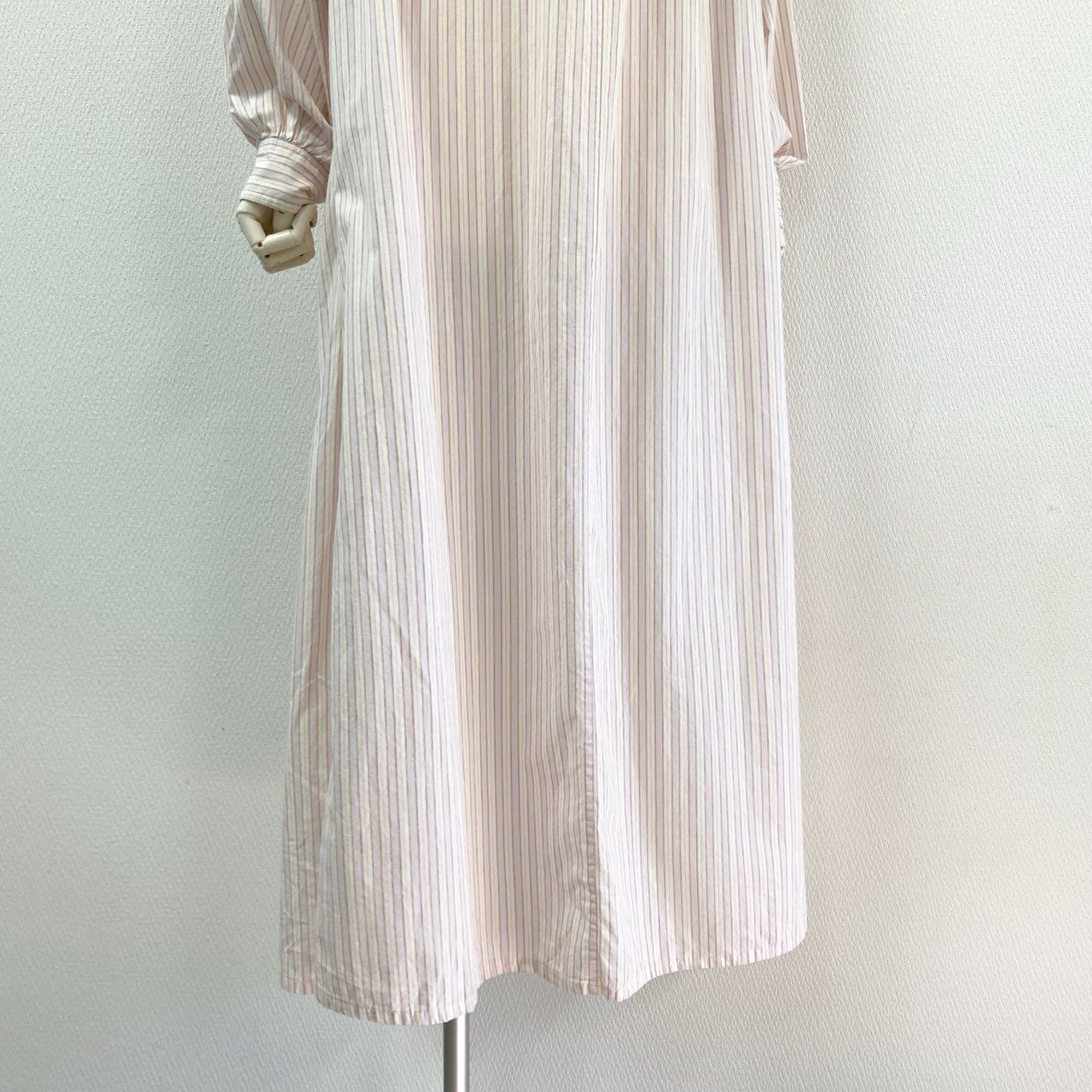 1j27《美品》TEN×RON HERMAN テンロンハーマン カフタンドレスワンピース シャツワンピース ロング丈 ストライプ 2710300521 マルチカラー レディースu02t