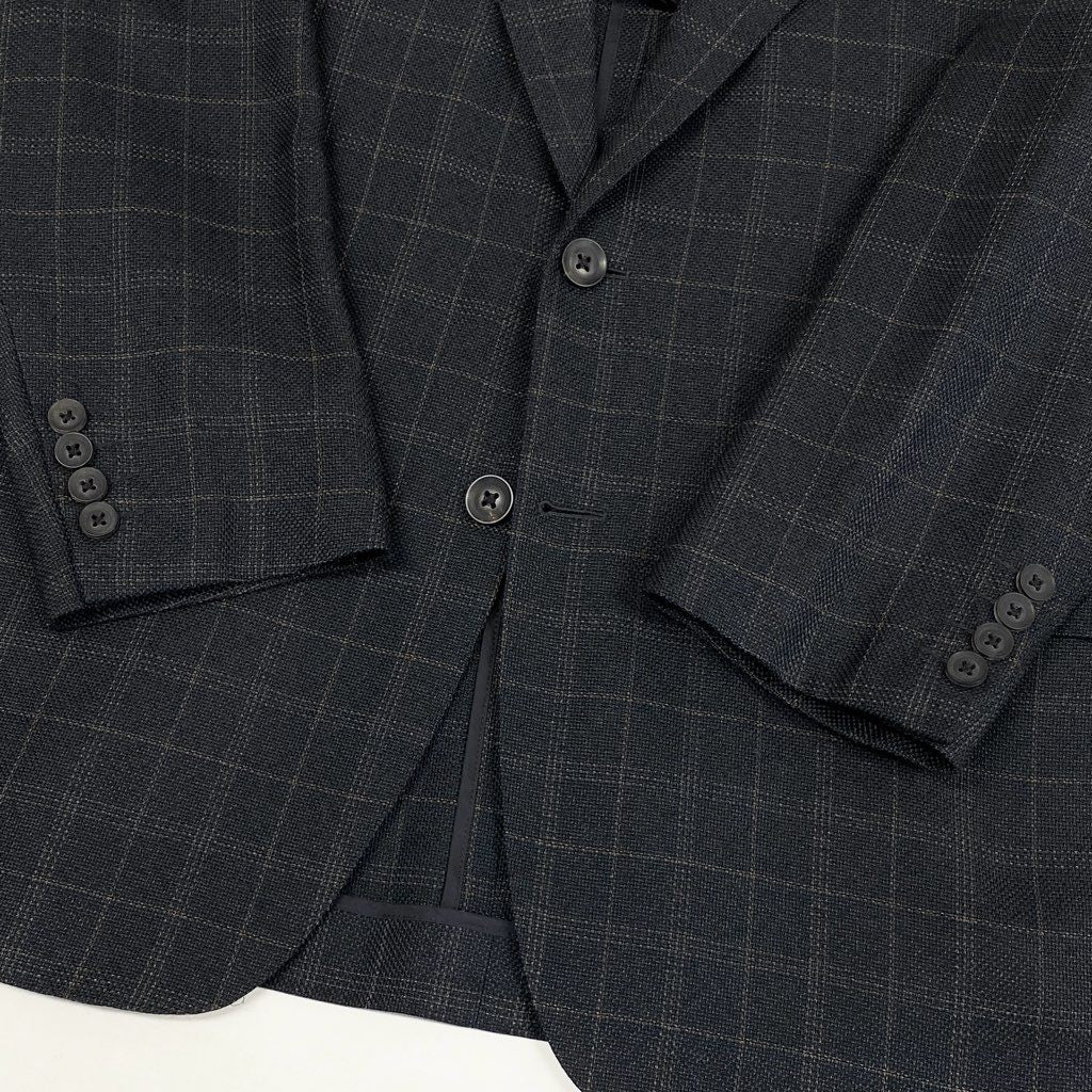62l24 BURBERRY バーバリー テーラードジャケット シングルジャケット スーツジャケット チェック柄 コットン100％ メンズo07t