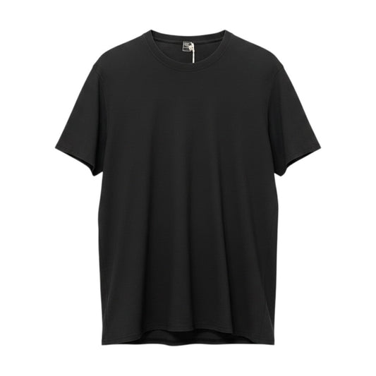 10h31 【未使用タグ付】 FEDELI フェデリ クルーネック カットソー 半袖Tシャツ 50 ブラック メンズ 紳士服u02t