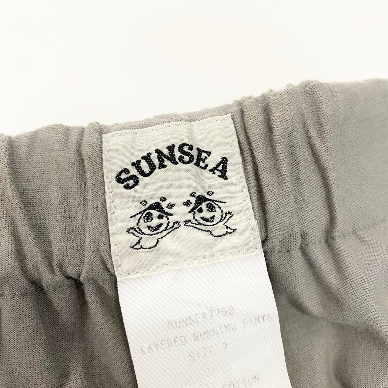 62e12 SUNSEA サンシー 23SS LAYERED RUNNING PANTS レイヤード ランニング パンツ イージーパンツ ボトムス SUNSEA2750 サイズ2 グレー系 コットン100％ メンズ 紳士服o07t
