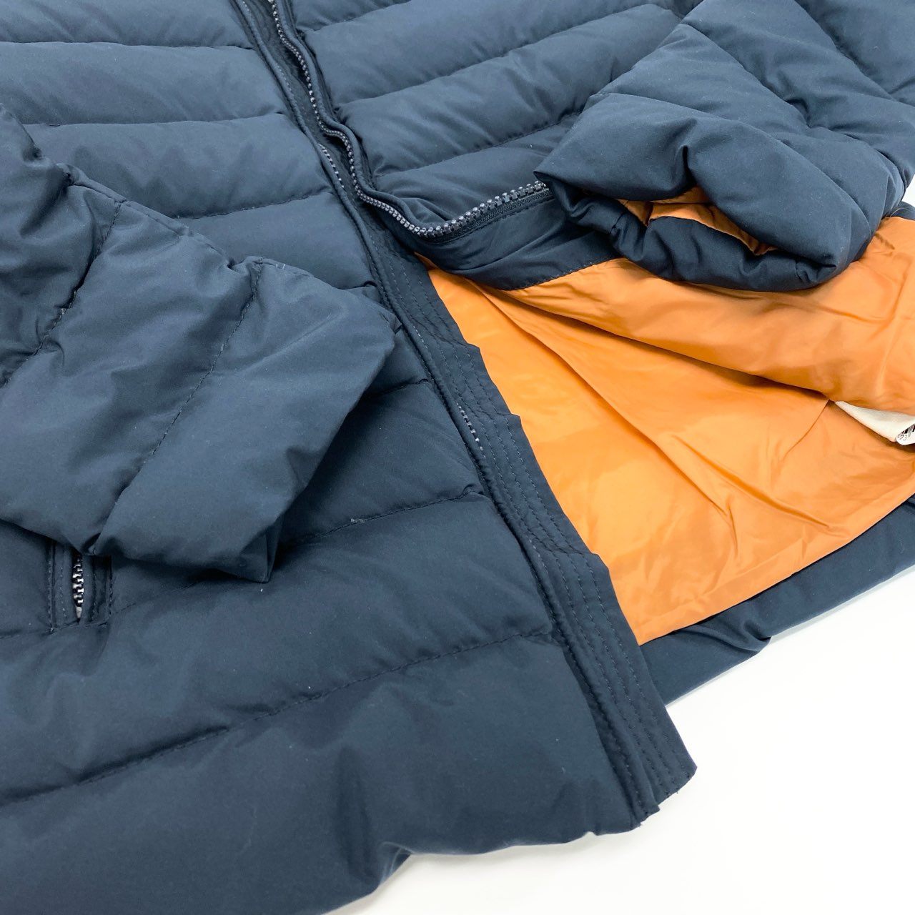 57L8 PYRENEX ピレネックス SPOUTNIC SOFT スプートニックソフト ダウンジャケット フード取り外し可 レディース 34 ネイビーu02t