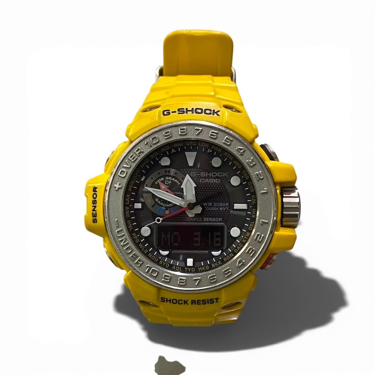 c23 CASIO G-SHOCK カシオ Gショック GWN-7000 イエロー 腕時計 ガルフマスター 電波ソーラー デジタルウォッチ メンズk02i