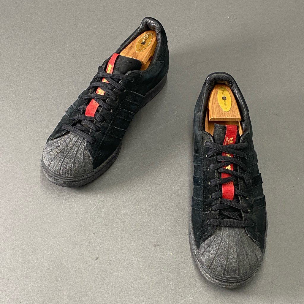 3d21 adidas アディダス × THRASHER スラッシャー SUPER STAR ADV スーパースター スケートボード スニーカー 26.0cm ブラック スケシュー FY9025