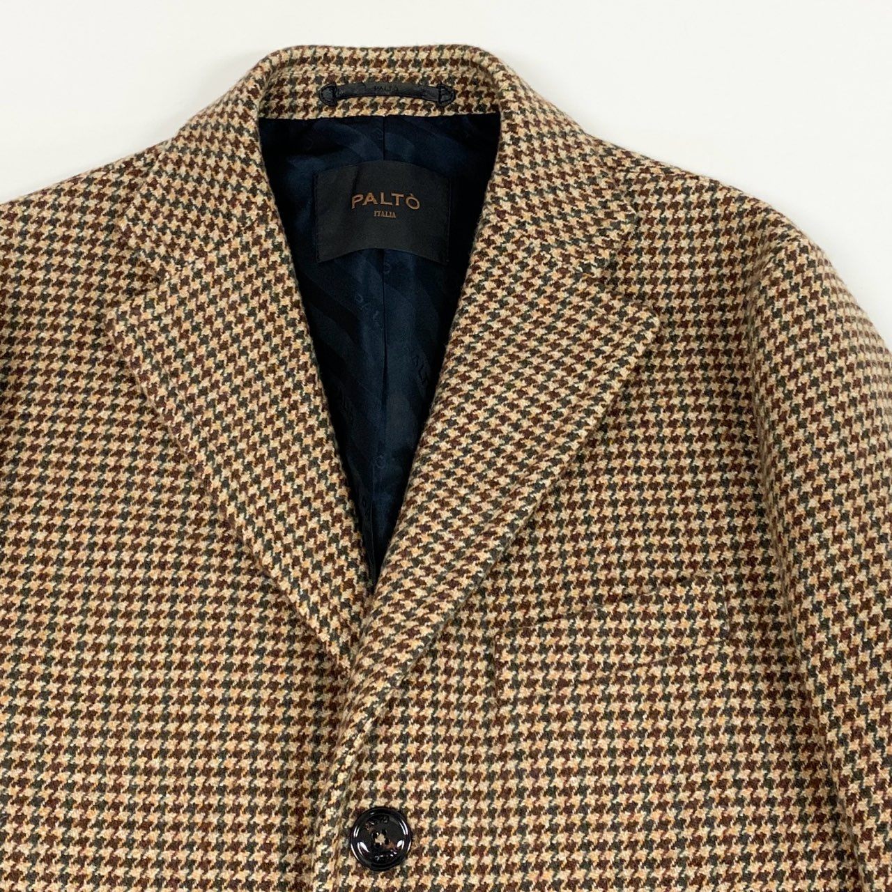 27L12 PALTO パルト チェスターコート ミドル丈 アウター ハウンドトゥース 46 ブラウン系 メンズ 男性用u02t
