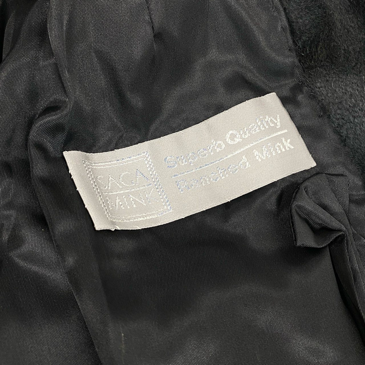 53k10 VALENTINO ヴァレンティノ SAGA MINK サガミンク 銀サガ シェアードミンク ロングコート F ブラック 最高級本毛皮 クロスロープデザインt18r