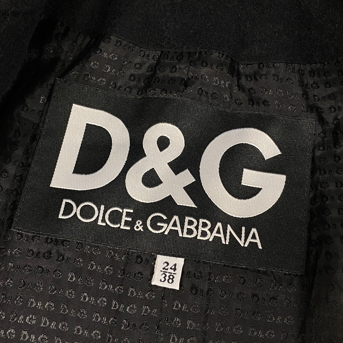 4i30 D&G DOLCE&GABBANA ドルチェアンドガッパーナ テーラードジャケット アウター イタリア製 38サイズ ブラック レディース 女性用u02t