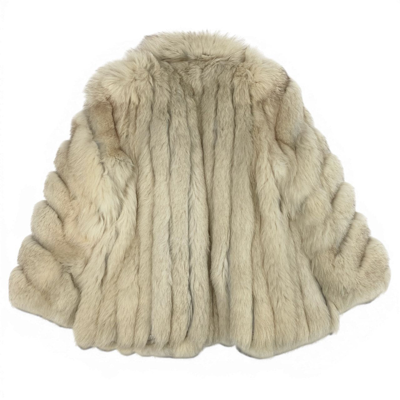 73a21 ブルーフォックス ファーコート サイズF ホワイト 本毛皮 Blue Fox Fur Coat リアルファーt18r