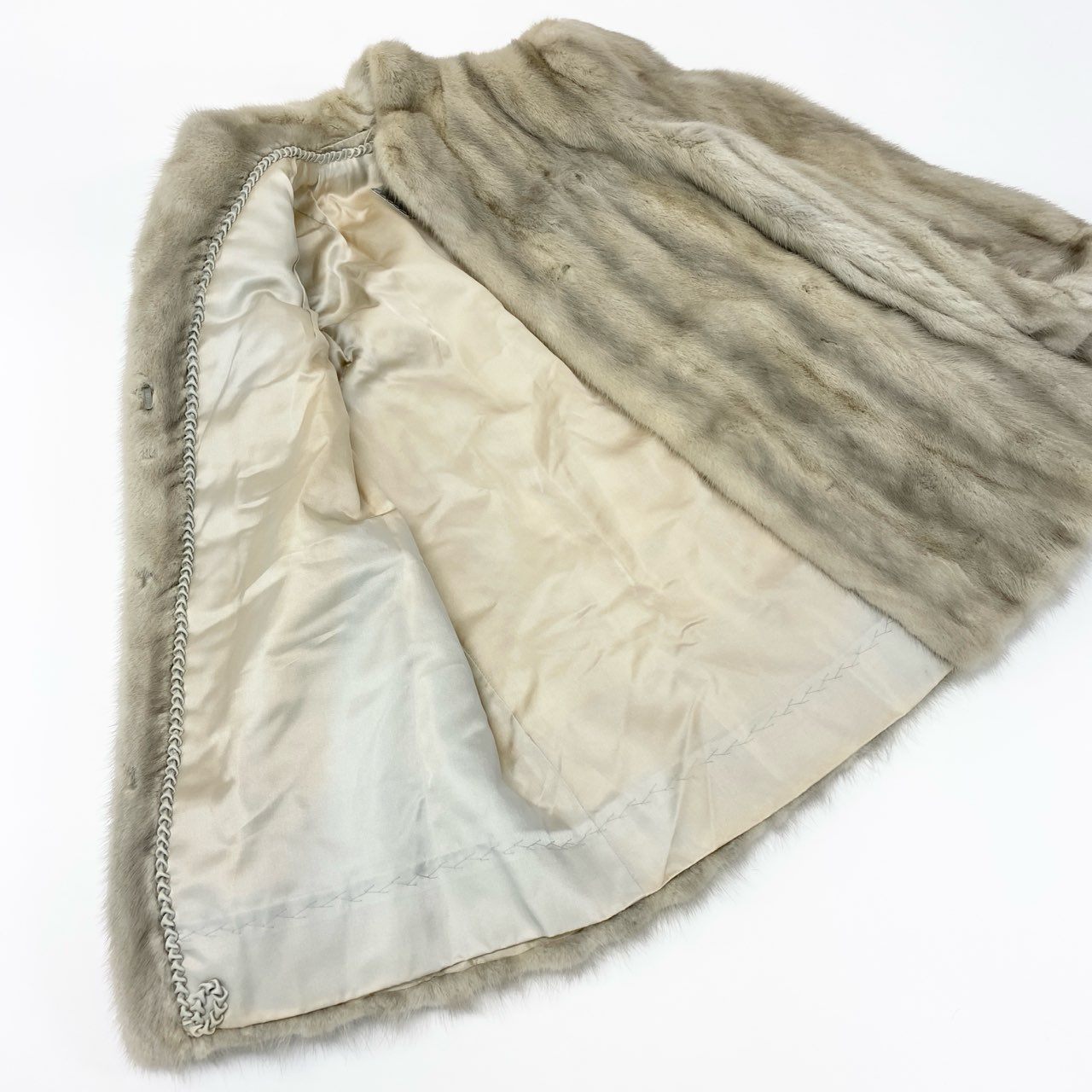 72L9 SAGA MINK サガミンク 銀サガ サファイアミンク ファーコート サイズ13号 シルバーグレー 最高級本毛皮 MINK FURt18r