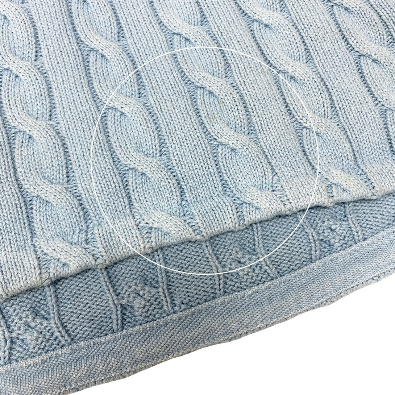 5c5 Polo by Ralph Lauren ポロバイラルフローレン ヴィンテージ加工 半袖ニット ポロシャツ トップス M ライトブルー コットン レディースu02t