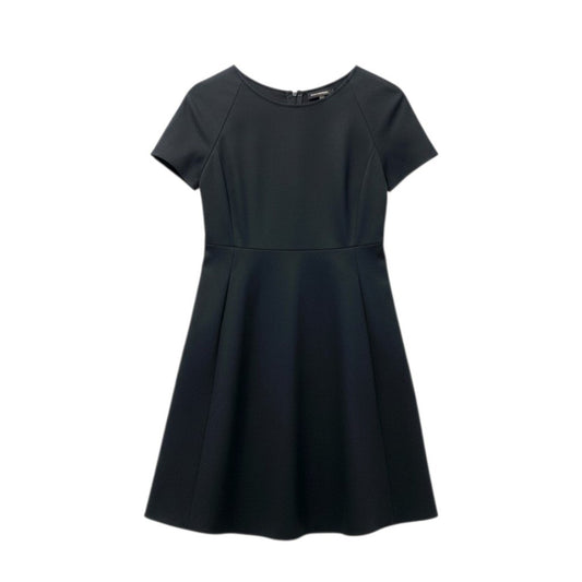 6c20 《極美品》 EMPORIO ARMANI エンポリオアルマーニ キャップスリーブ 半袖ワンピース 膝丈ワンピース 42 ブラック 2023年u02t