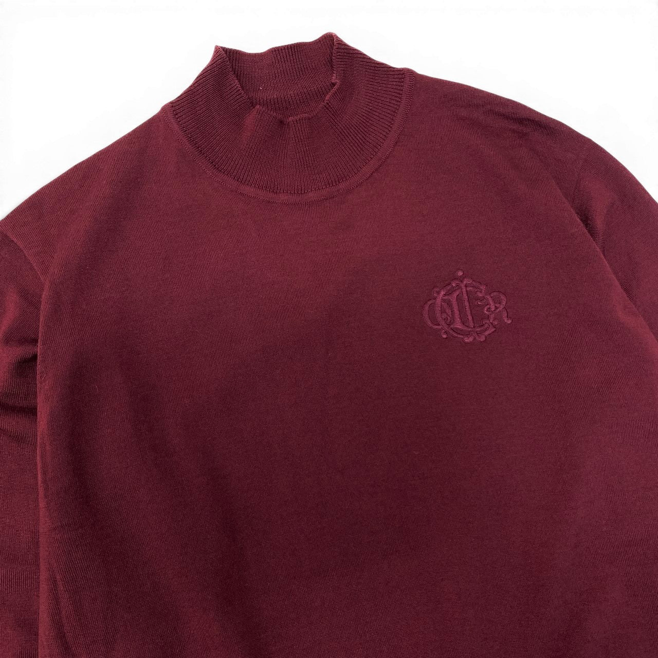 Mf26 Christian Dior クリスチャンディオール ニットセーター ブランドロゴ タートルネック KW3T14021 L ボルドー ウール100％ メンズ 男性用u02t