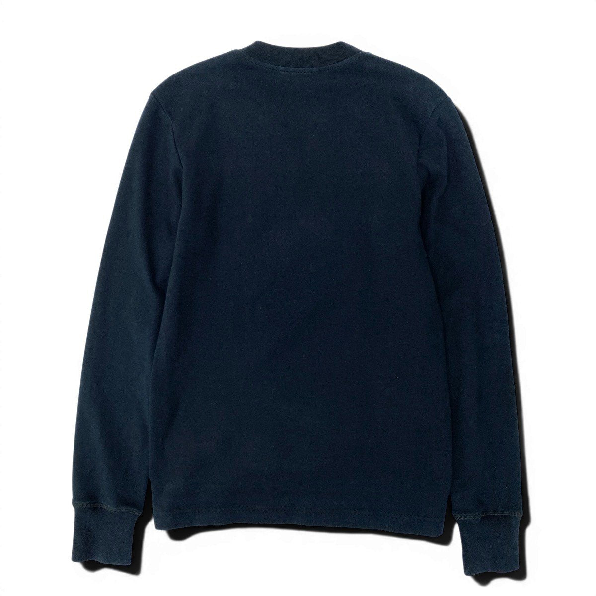 81e27 【美品】 DOLCE&GABBANA ドルチェアンドガッバーナ スウェット トレーナー クルーネック プルオーバー ロゴプレート サイズ44 ネイビー コットン100％ メンズ 紳士服u02t