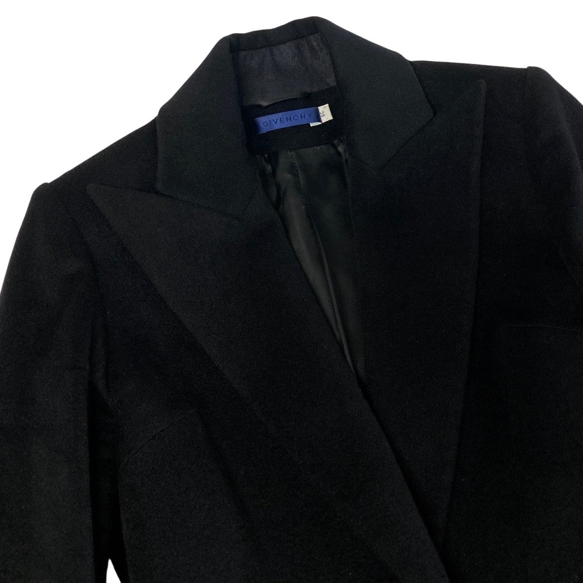 Ej22【極美品】GIVENCHY ウールジャケット テーラードジャケット フランス製 36サイズ ブラック アンゴラ100％ レディース 女性用k02i