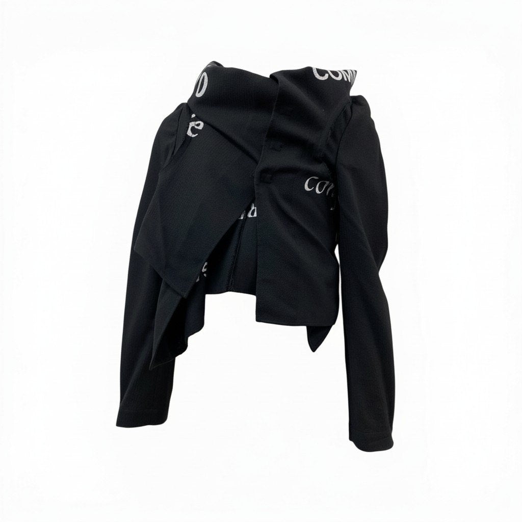 Ad7 COMME des GARCONS コムデギャルソン AD2003  変形デザインジャケット 羽織  ブラック レディースta1