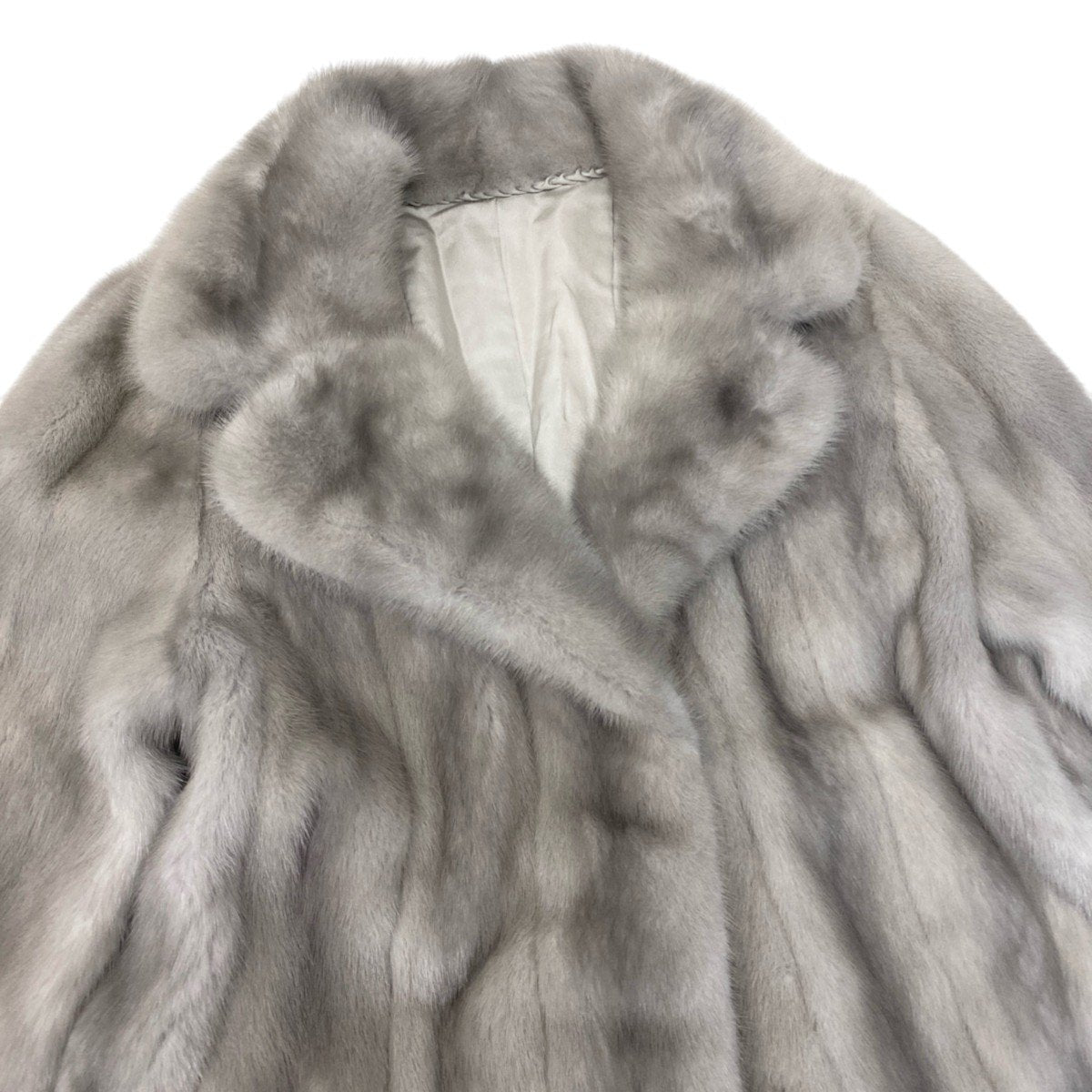 58i24 TAKAGI FUR サファイアミンク ファーコート サイズ9 シルバーグレー 本毛皮 Sapphire Mink Fur Coat リアルファーt18r