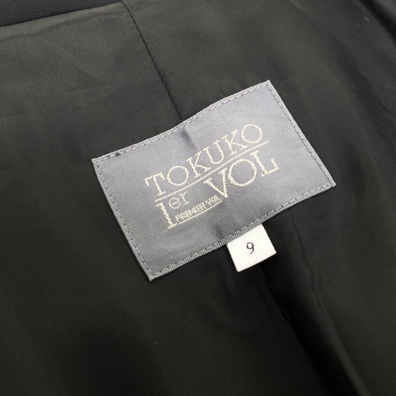 28k29 TOKUKO 1er VOL トクコプルミエヴォル レザー切替 ロングコート フラワーパンチング レザー ストレッチ○ レディース 女性用 9 ブラックu02t