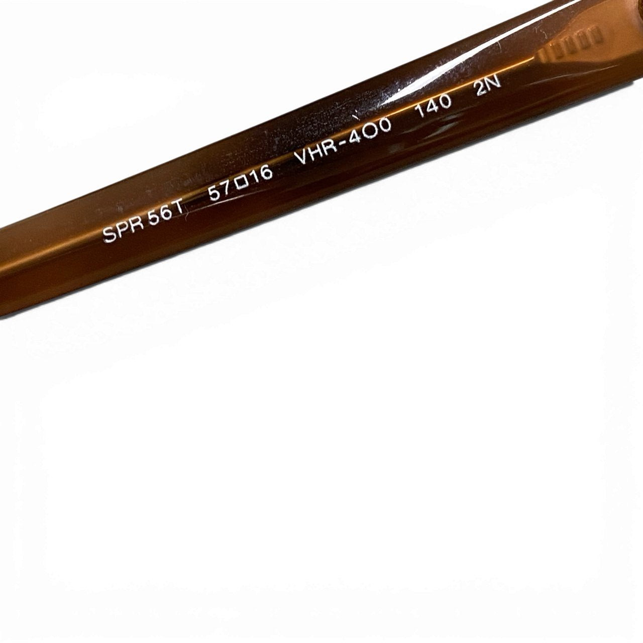 b15 PRADA プラダ ロゴ サングラス アイウェア SPR56T 57□16 アイボリー レディースta1