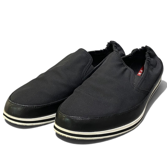 1i12 《美品》 PRADA SPORTS プラダ スポーツ スリッポン スニーカー size 8 ブラック シューズ 保存袋有t18r
