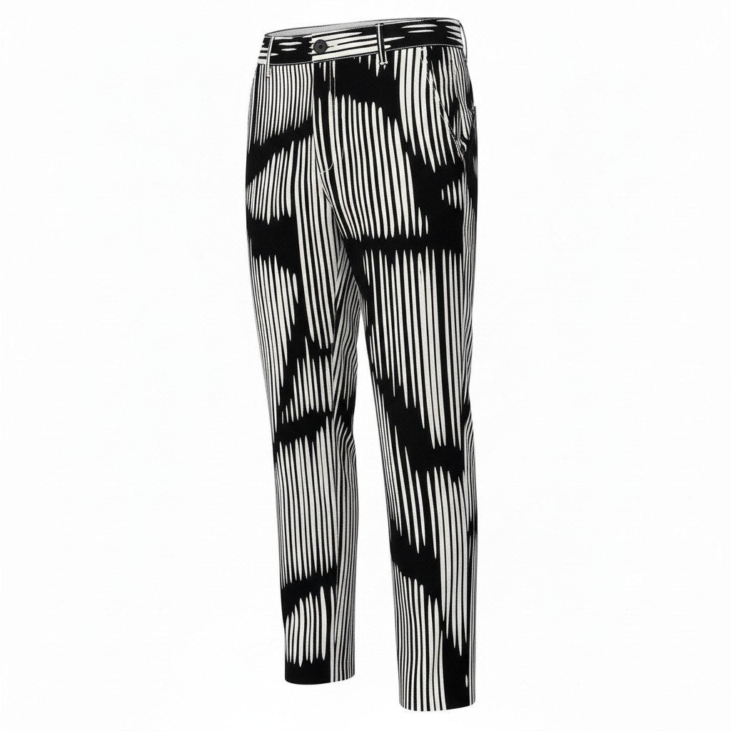 Ed15 GUCCI グッチ ゼブラストライプ ストレッチパンツ Zebra Stretch Pants サイズ40 ブラック ホワイトt18r