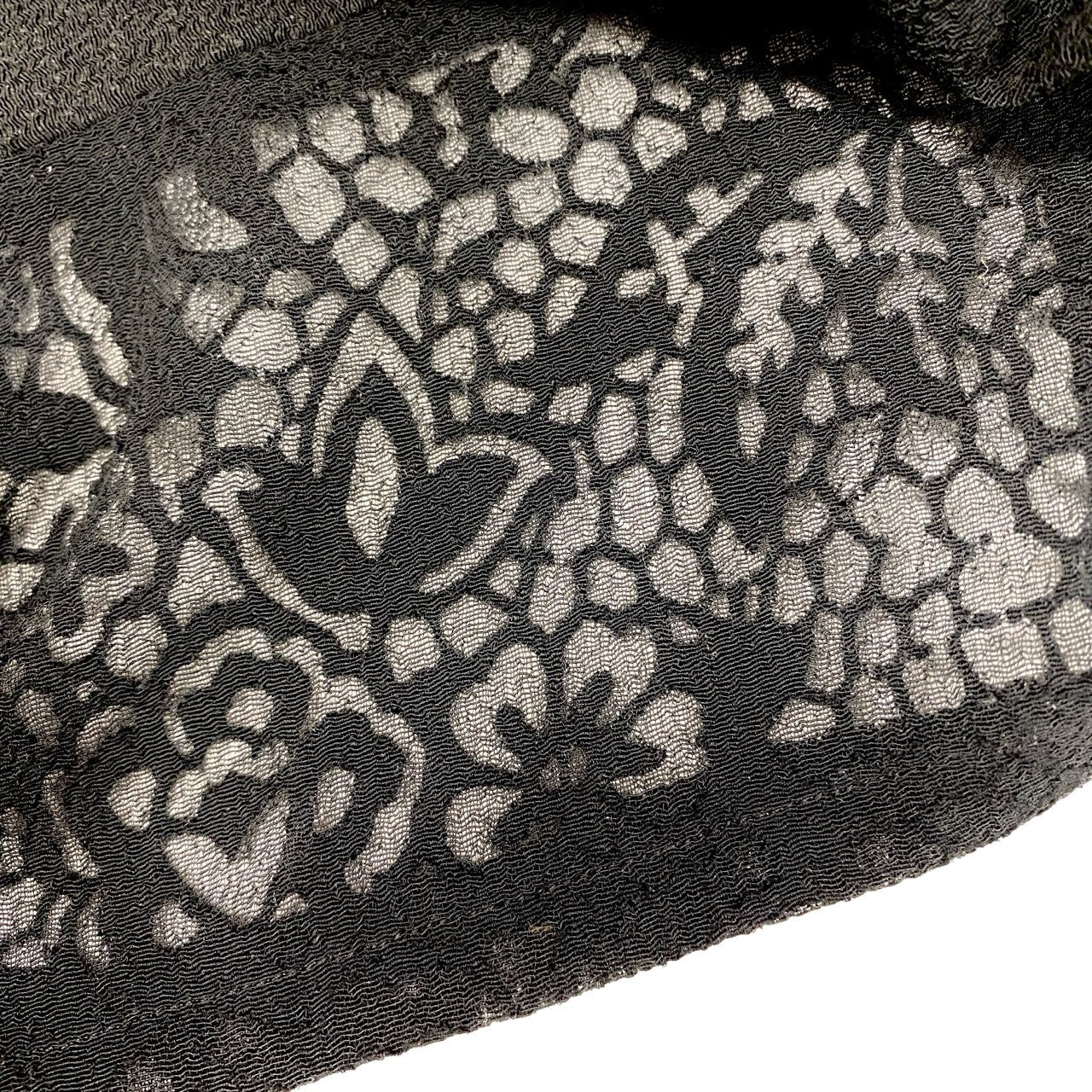 38c3 【美品】 SHISENDO TOMO COLLECTION 詩仙堂 スクエアネック 五分袖ワンピース ロングワンピース 総柄 ちりめん レディース 女性服 ブラック ホワイトu02t