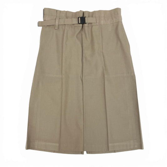 Ac6 ISSEY MIYAKE ME イッセイミヤケ ミー バックルベルト付き スカート フリーサイズ ベージュ レディースk02i