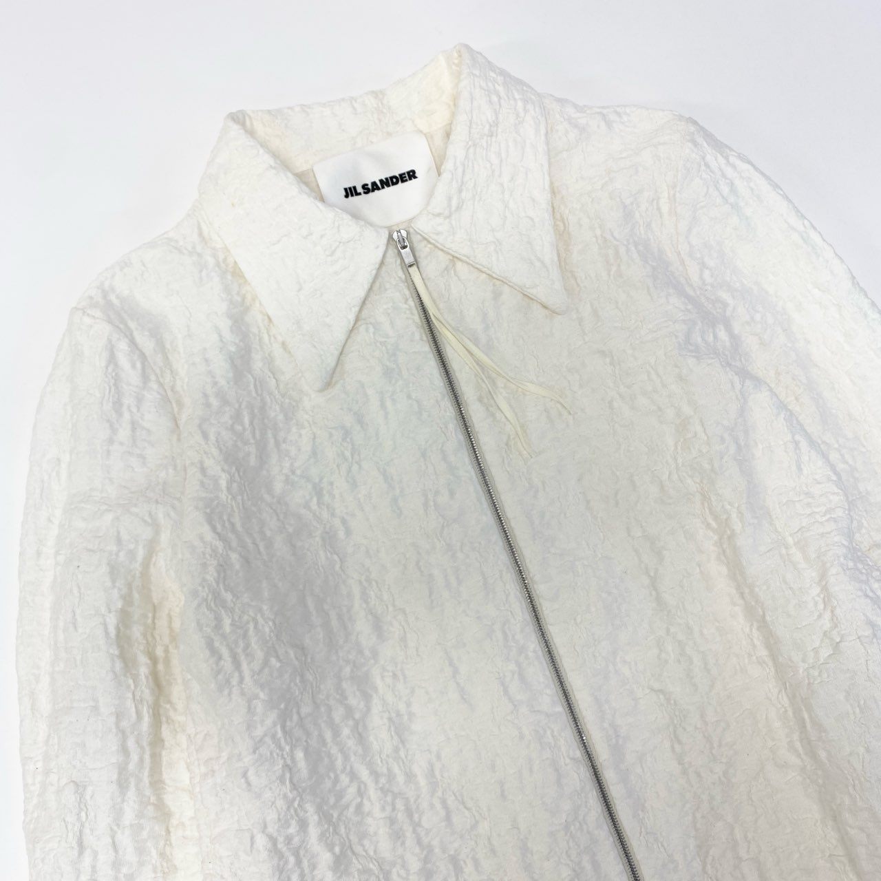 Ea28 JIL SANDER ジルサンダー 24SS ダブルジップジャケット シャツジャケット アウター J02DL0174 J20138 34サイズ ホワイト レディースu02t