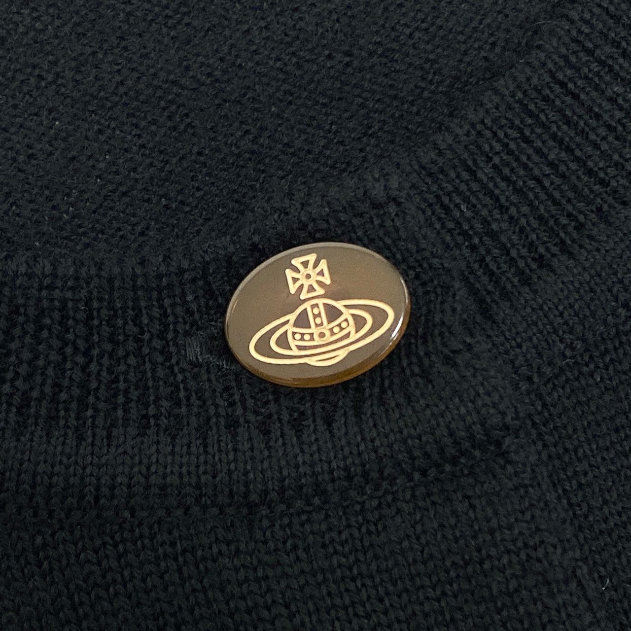 Aa15 【イタリア製】Vivienne Westwood Red Label ヴィヴィアンウエストウッド レッドレーベル オーブ刺繍 カーディガン サイズS ブラック レディース トップスk02i