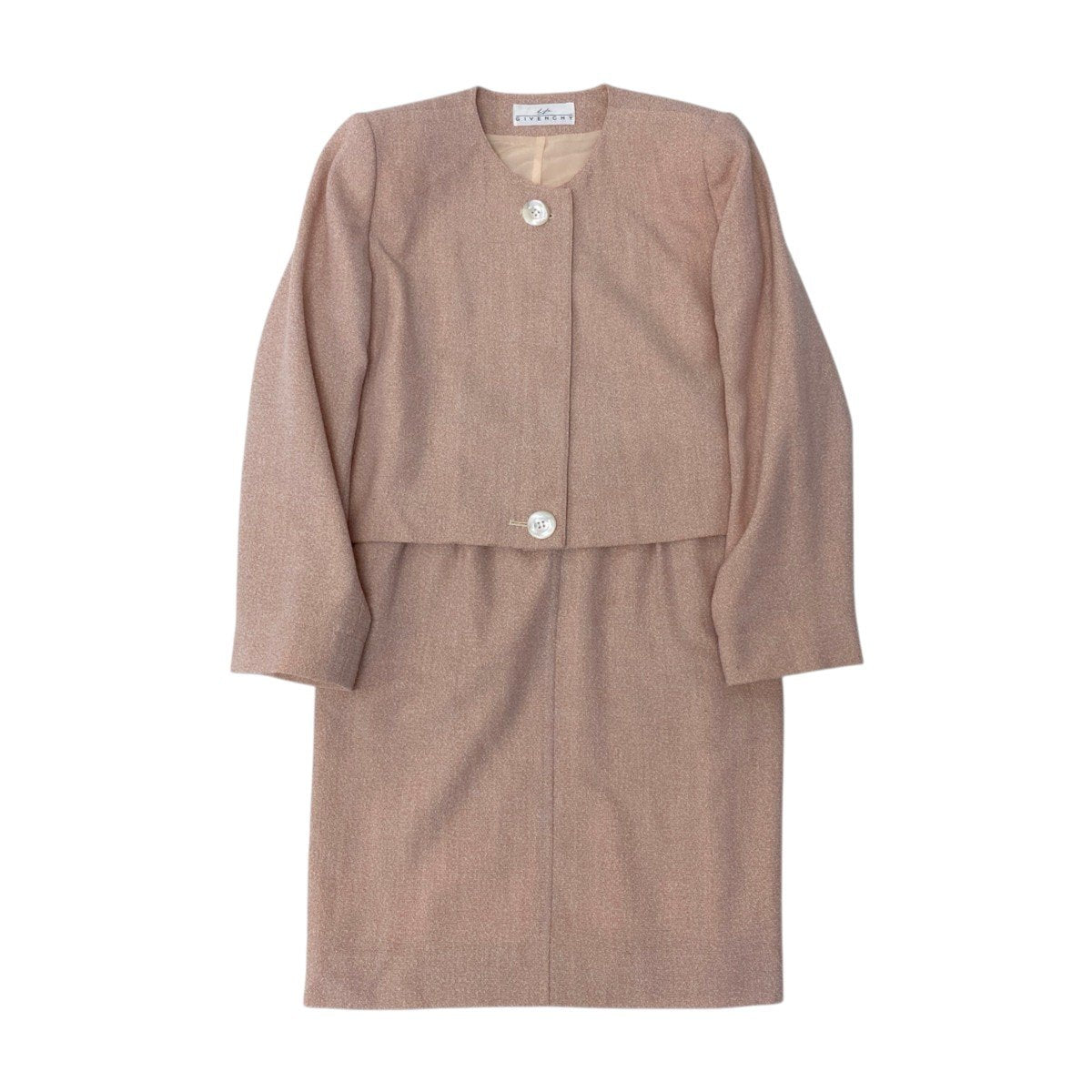 91h3 GIVENCHY ジバンシー スカートセットアップ クロップドジャケット スカート 9サイズ オレンジベージュ レディース 女性用u02t