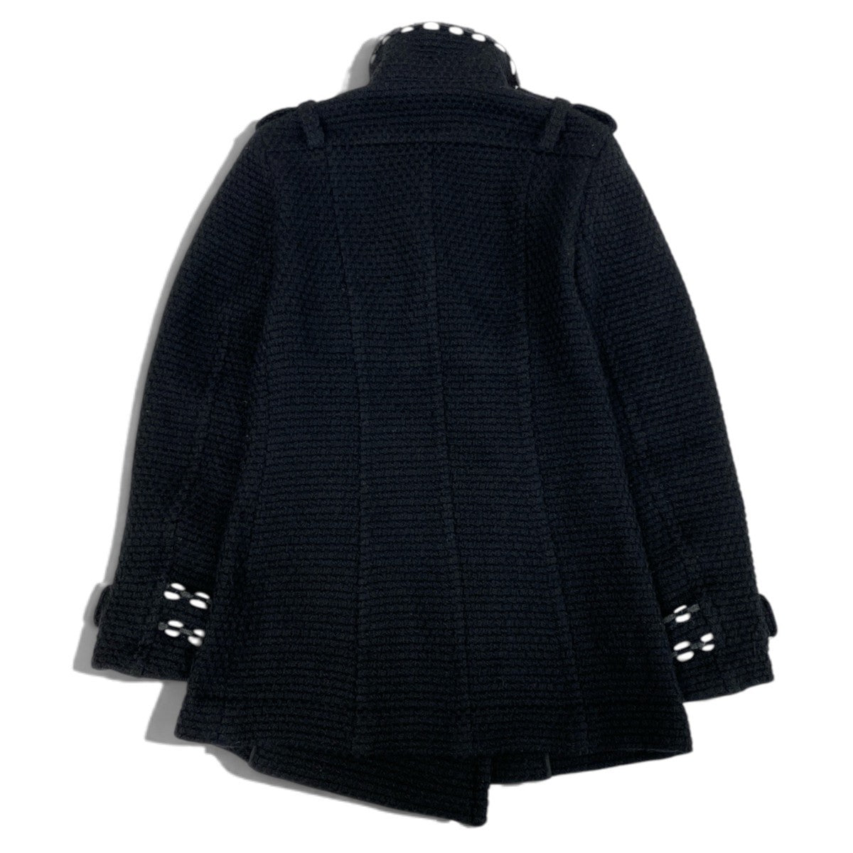 i22 CHANEL シャネル ヴィンテージ ツイードピーコート Vintage Tweed Pea Coat P39397 Size38 ブラックt18r