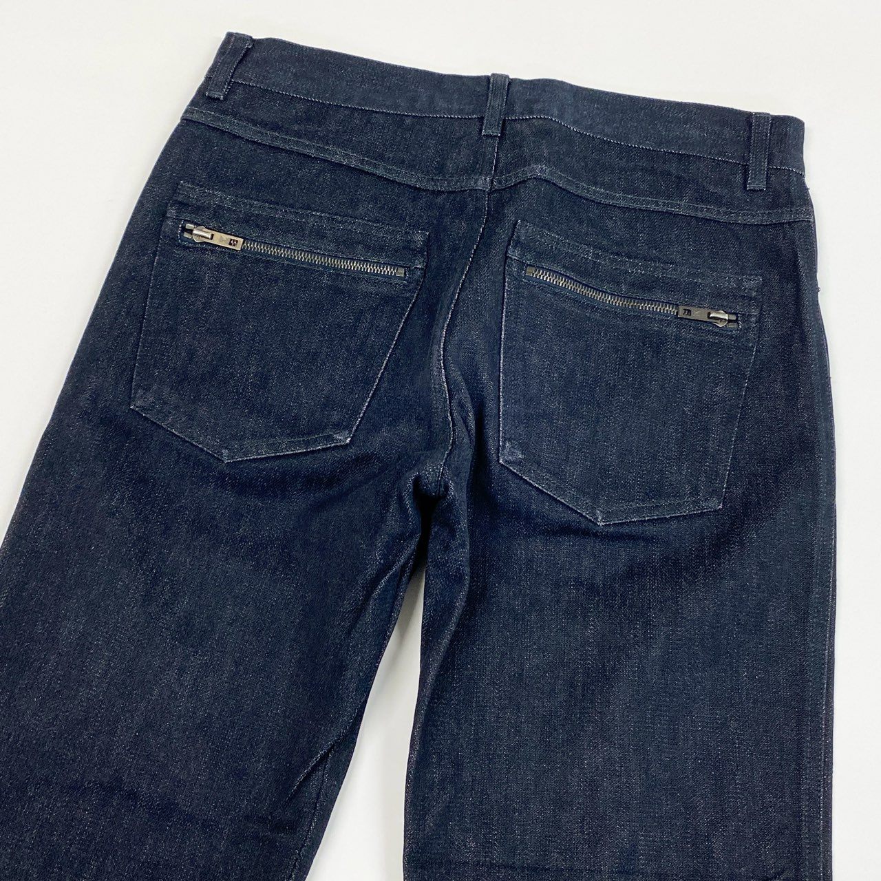 7i25-2《美品》LOUIS VUITTON ルイヴィトン デニムパンツ ボトムス ストレートパンツ コットン イタリア製 M相当 濃紺 インディゴ メンズk02i