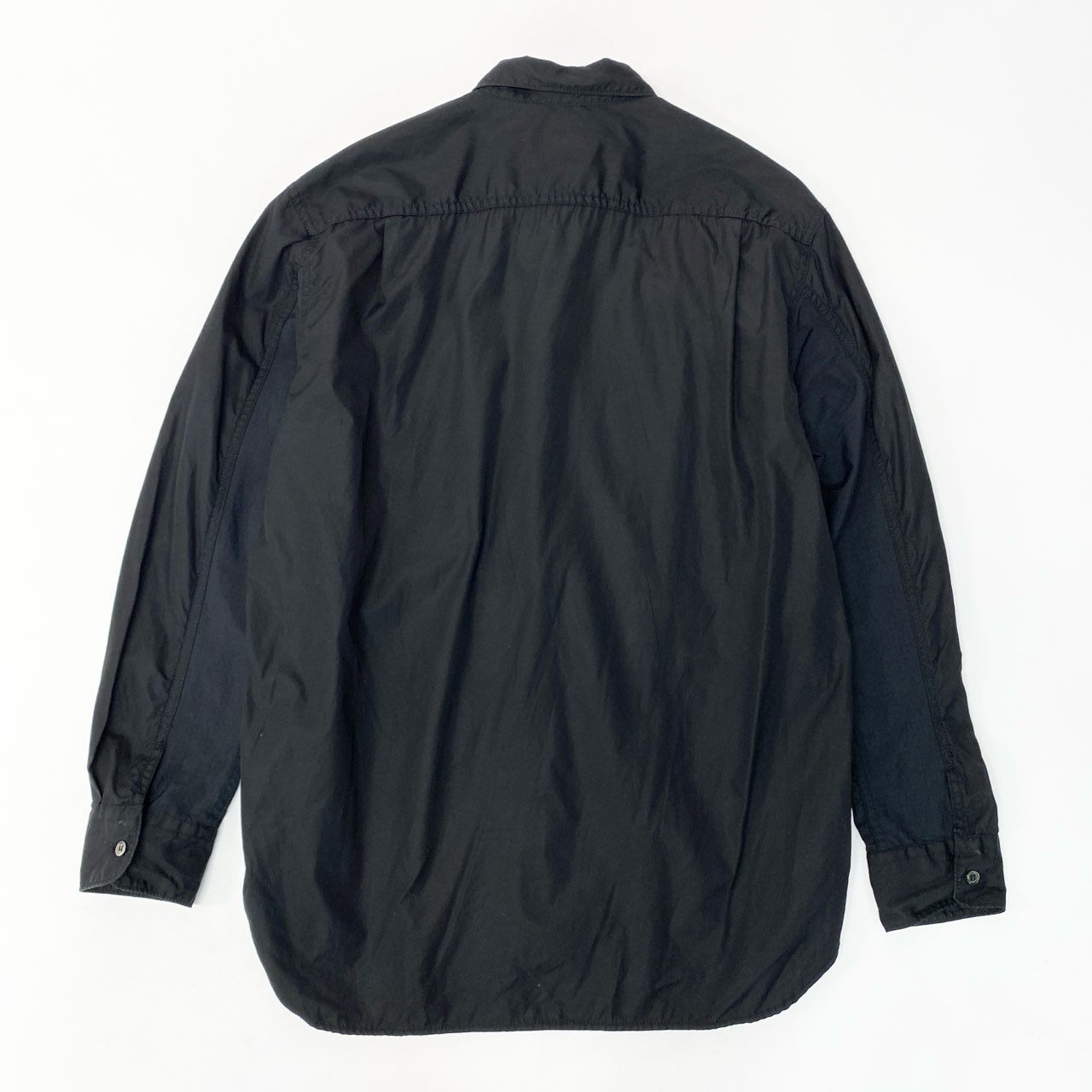 87a29 COMME des GARCONS HOMME コムデギャルソン オム 長袖シャツ パッチワークシャツ 異素材切替 AD2023 HL-B001 Mサイズ ブラック メンズ 男性用o07t