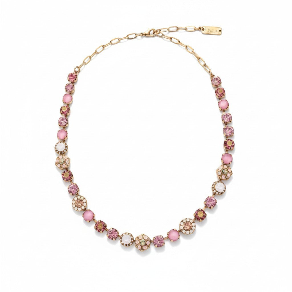 h11 ① 《美品》 Mariana マリアナ 天然石 × クリスタル ビジュー ピンク アクセサリー ジュエリー アンティークt18r