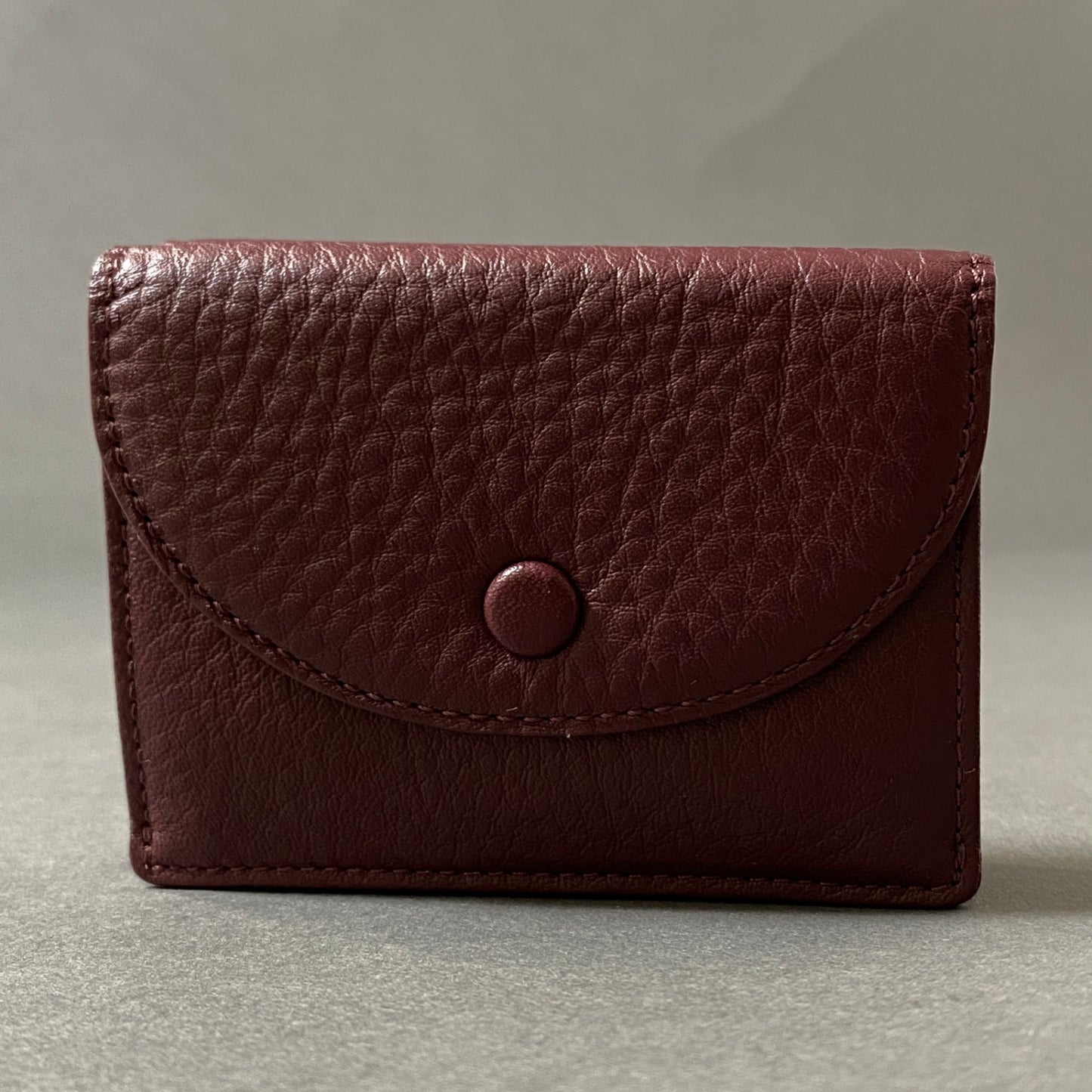 f28-9 《未使用保管品》 OAD NEW YORK オーエーディー ニューヨーク Leather Mini Wallet レザーミニウォレット バーガンディ レザー 三つ折り財布