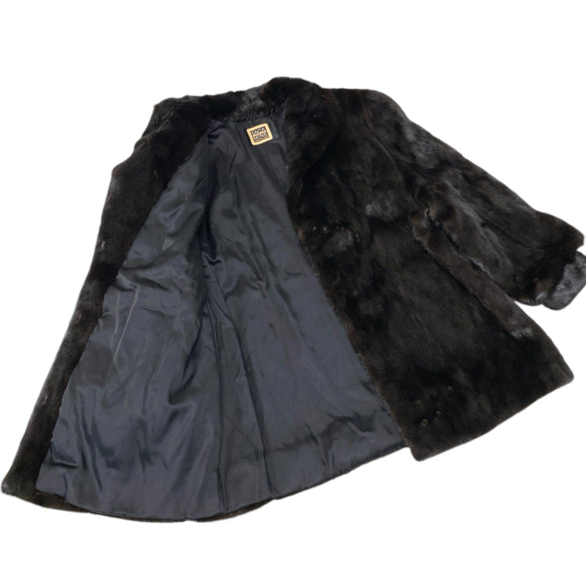 76i24 SAGA MINK サガミンク 金サガ ダークミンク ファーコート サイズ3 ダークブラウン 本毛皮 Dark Mink Fur Coat リアルファーt18r